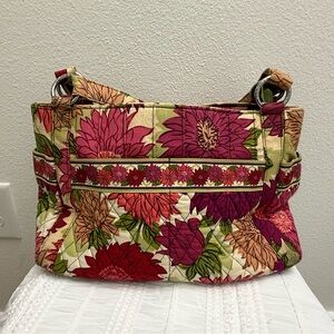 Vera Bradley Quilted Floral Shoulder Bag in Pink, Magenta & Green